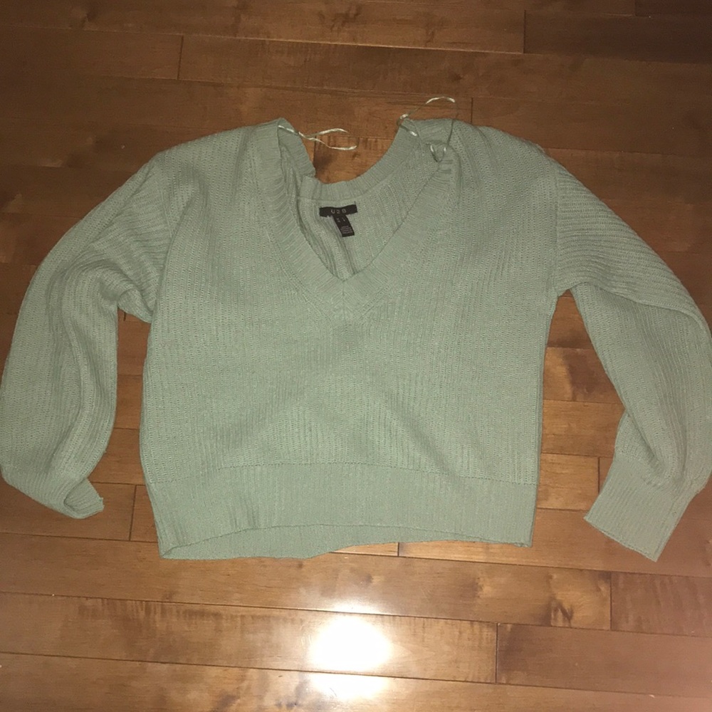 Woman’s V-neck knit sweater